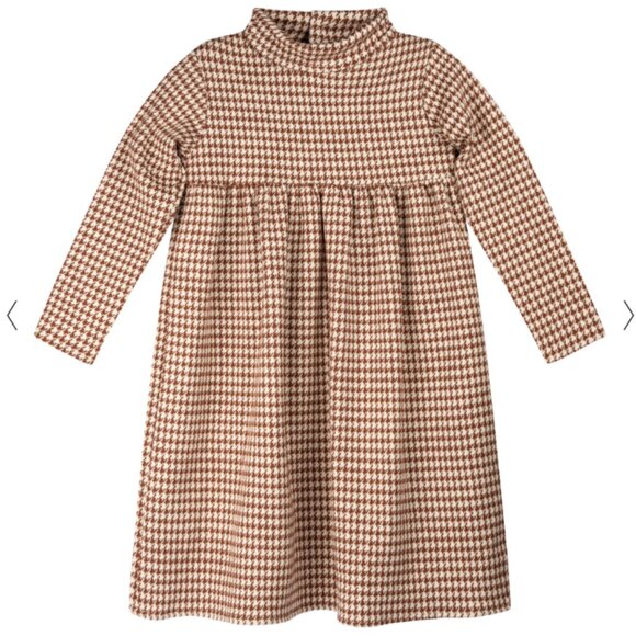 Atelier Parsmei Brown Houndstooth Turtleneck Dress - Picture 2 of 2